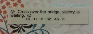 Cross over the bridge, victory is waiting =) #fortunecookiefriday
