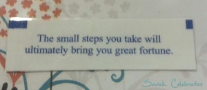 small steps - fortune cookie friday
