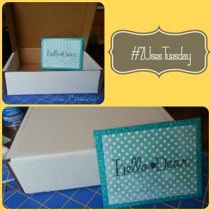 #2usestuesday - box to postcard