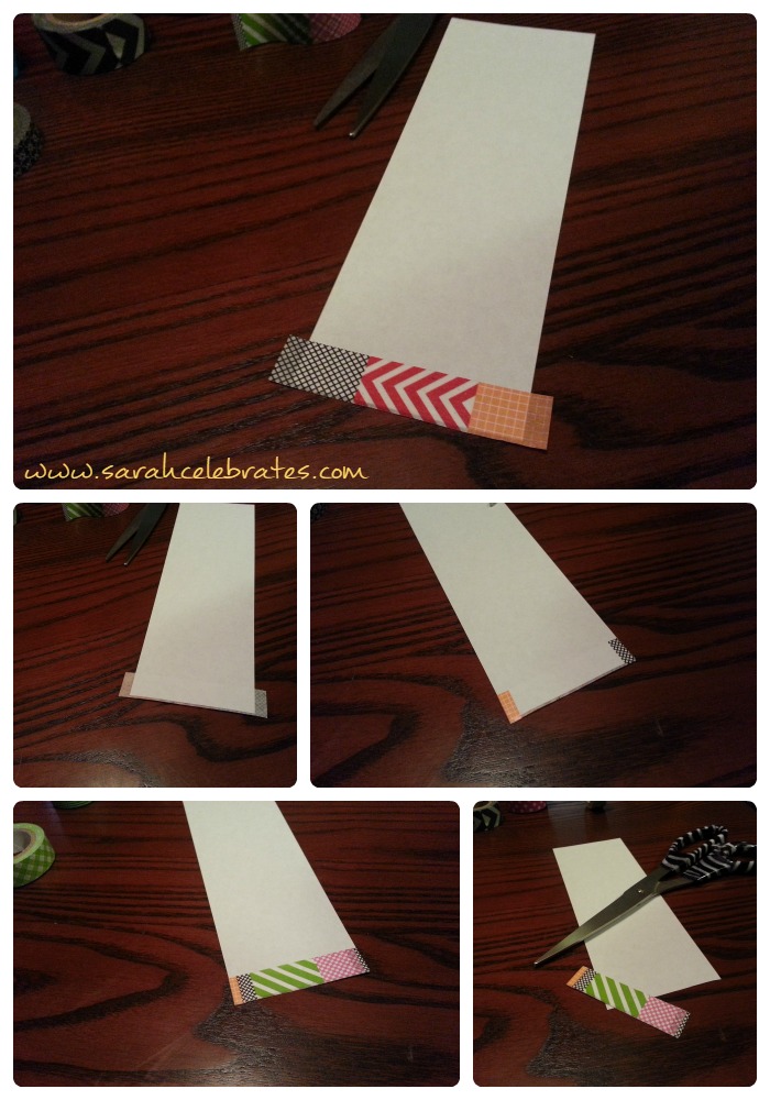 Washi Tape Bookmarks - Tape and Cut