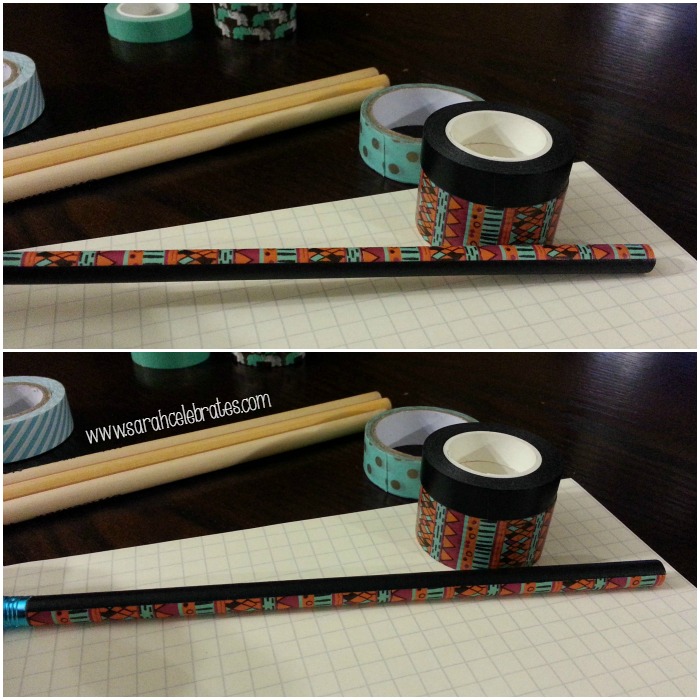 Washi Tape Pencils - Experiment With Tapes