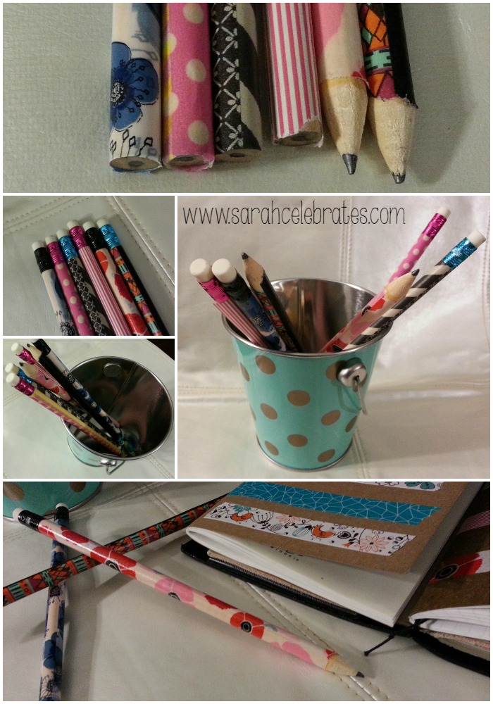 Washi Tape Pencils - Finished Pencils