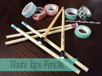 Washi Tape Pencils