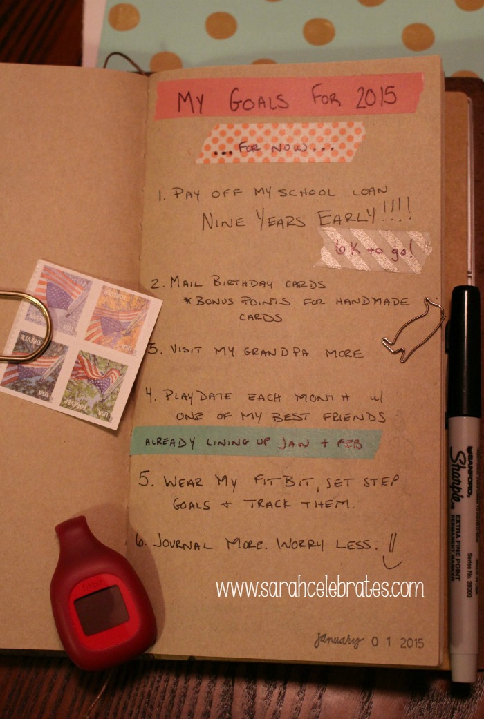 52 Lists 2015 - List 1 - My 2015 Goals | Sarah Celebrates