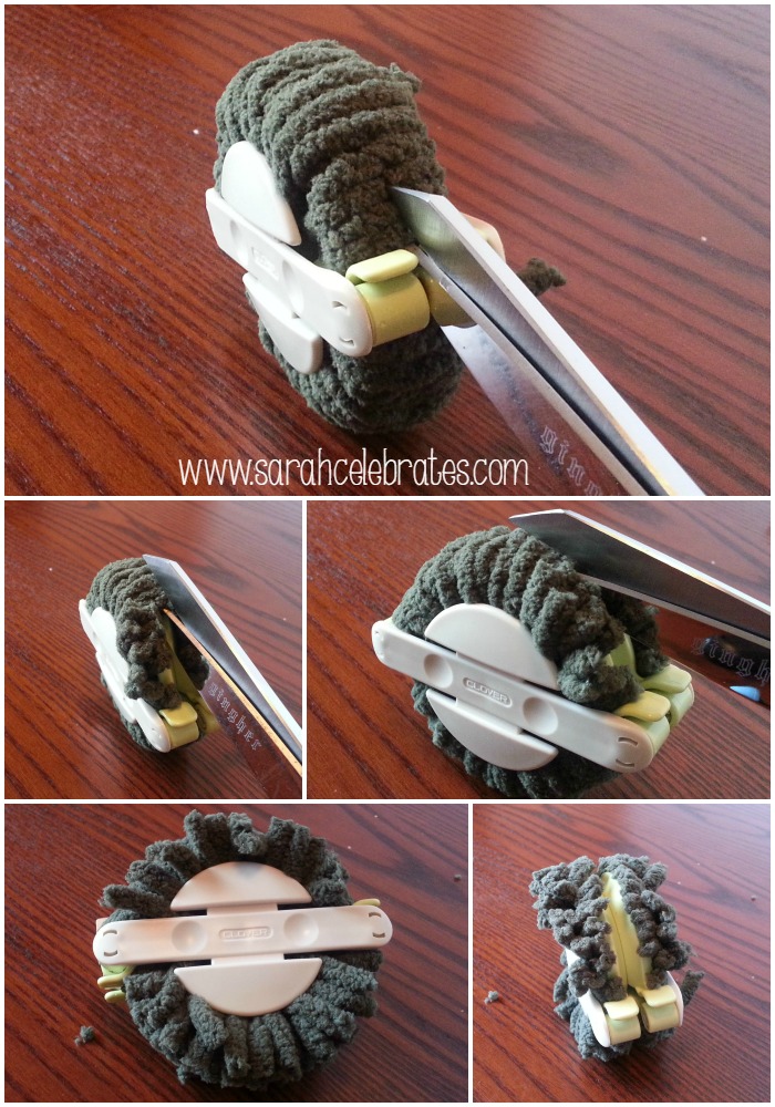 Pom Pom Tutorial - Pom Pom Maker - Cut along groove