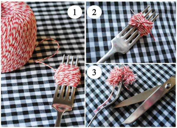 Pom pom tutorial - domestikatedlife - fork method