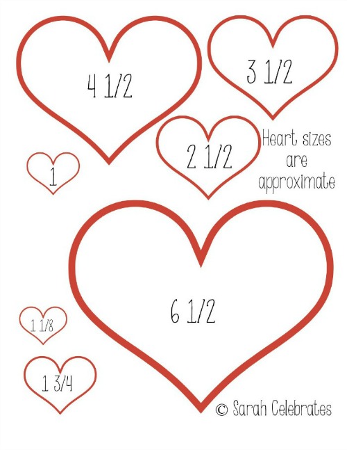 Grapevine Wreath with Felt Hearts - Heart Template | Sarah Celebrates