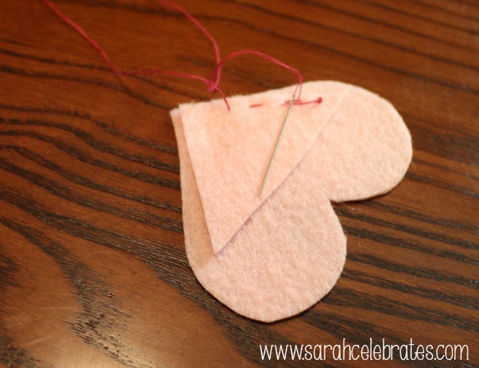 Felt Heart Bookmarks - Sew a Running Stitch | Sarah Celebrates
