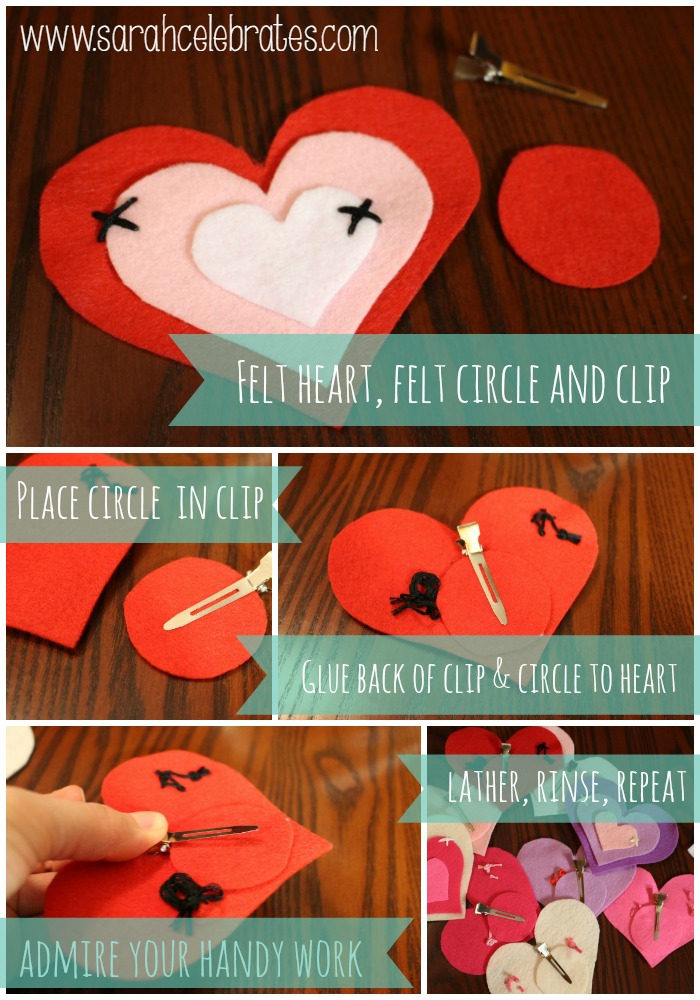 Grapevine Wreath w Felt Hearts - adding the clip | Sarah Celebrates #gettingmycrafton
