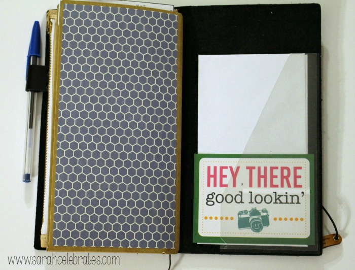 Way Cool Wallet - Original Midori Travelers Notebook As A Wallet, back pocket | Sarah Celebrates