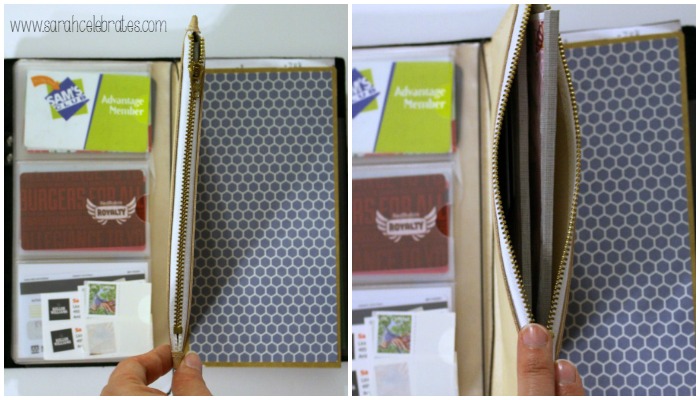 Way Cool Wallet - Original Midori Travelers Notebook As A Wallet zipper pocket | Sarah Celebrates