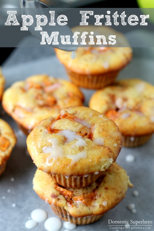 Apple-Fritter-Muffins by Just Us Four Blog | A #2usestuesday Sarah's Fav feature