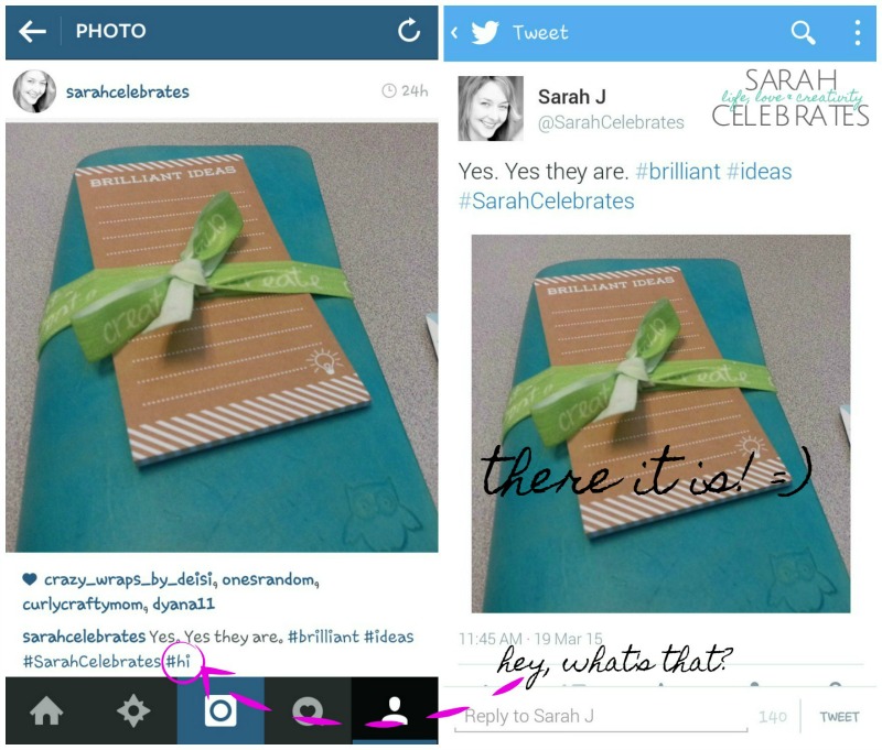 Tale of Two Images - IFTTT Recipe Instagram to Native Twitter Pic | Sarah Celebrates