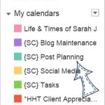 Using Google To Organize Your Blog-Planning Blog Posts, my google calendar | Sarah Celebrates