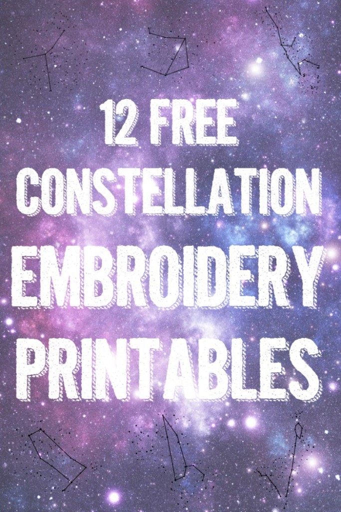 12-Free-Constellation-Embroidery-Pattern-Printables, DIY Budget Girl - A #2usestuesday Feature