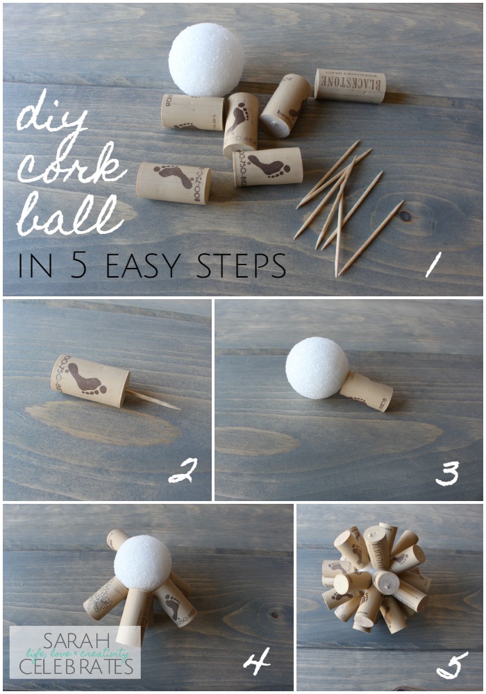 DIY Corkball How To | Sarah Celebrates