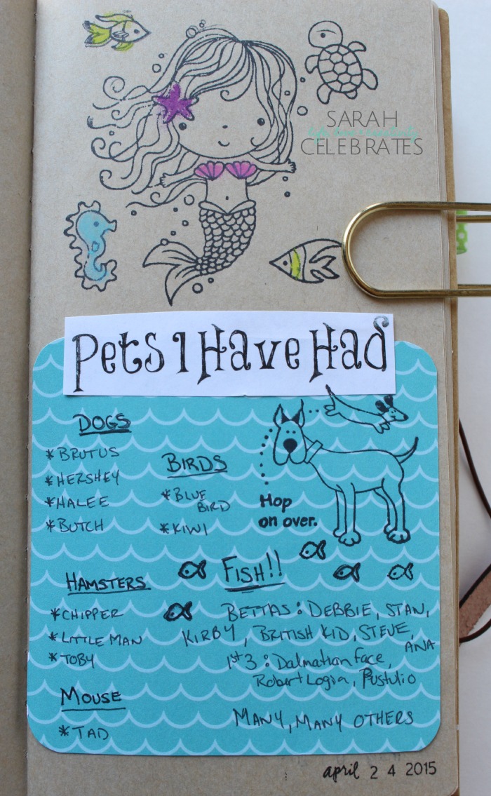 Pets I Have Had, List 17 #52List2015 | Sarah Celebrates