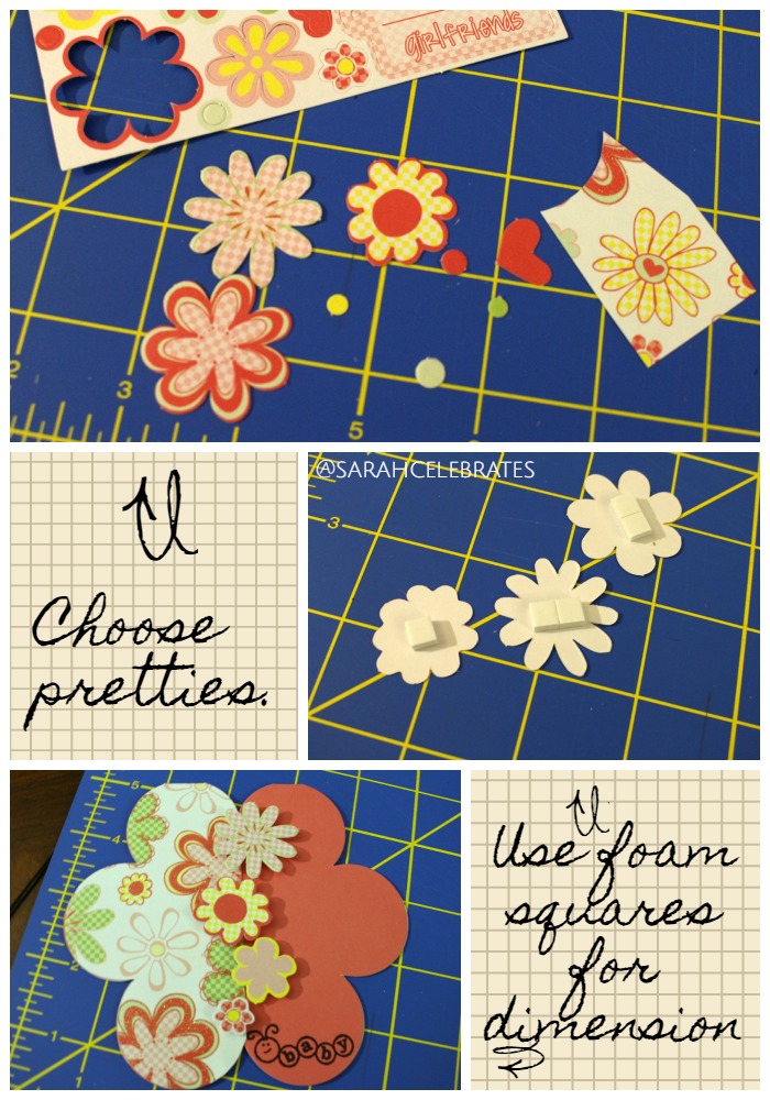 Baby Girl Shower Card - Card Maker Supply Kit, Accents - Sarah Celebrates