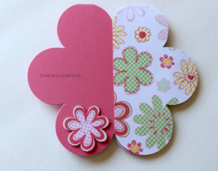 Baby Girl Shower Card - Card Maker Supply Kit, Finished Card Back - Sarah Celebrates