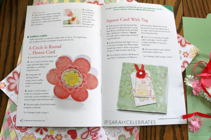 Baby Girl Shower Card - Card Maker Supply Kit, Instruction Book - Sarah Celebrates