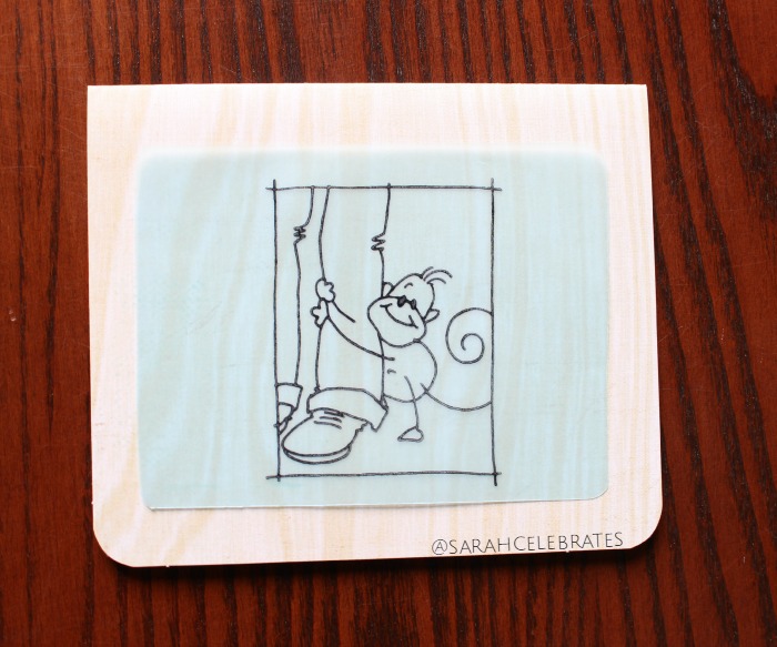 Fathers Day Card - Stuck On You - Layer Paper - Sarah Celebrates