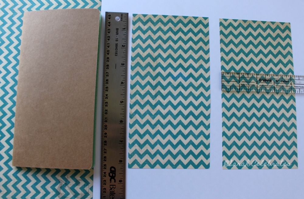 DIY Dashboard for your travelers notebook -Cut paper to be the size of the notebook
