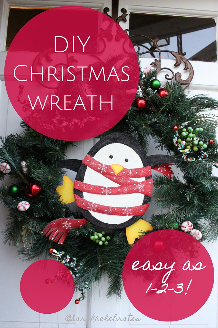 DIY Christmas wreath, easy as 1-2-3! | Sarah Celebrates