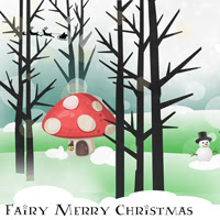 Fairy Merry Christmas button