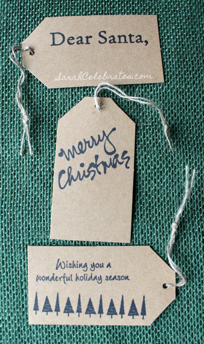 DIY Christmas Tags-Simply Stamped | Sarah Celebrates #30MinuteCrafts