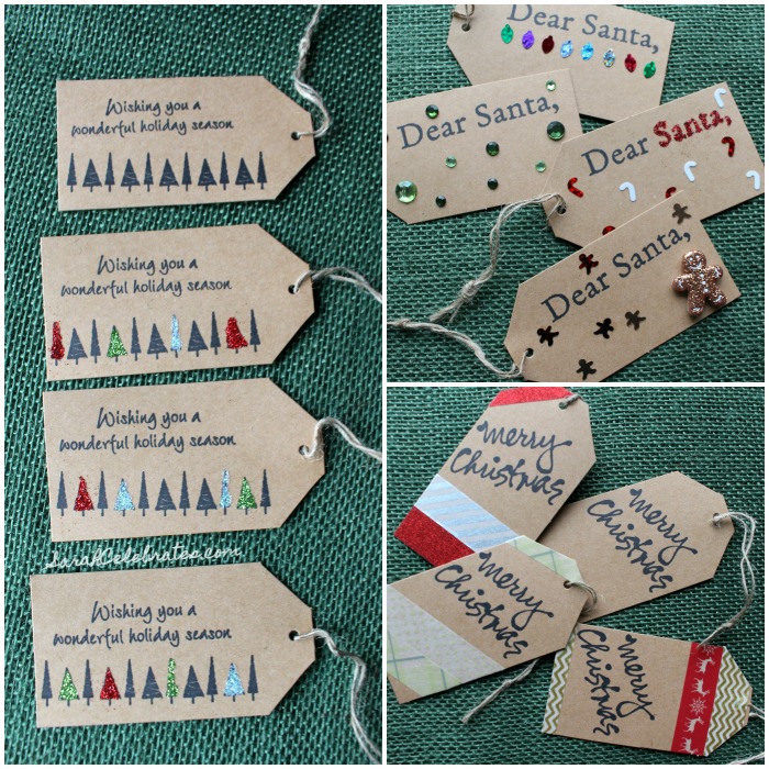 DIY Christmas Tags-Decorated tags | Sarah Celebrates #30MinuteCrafts