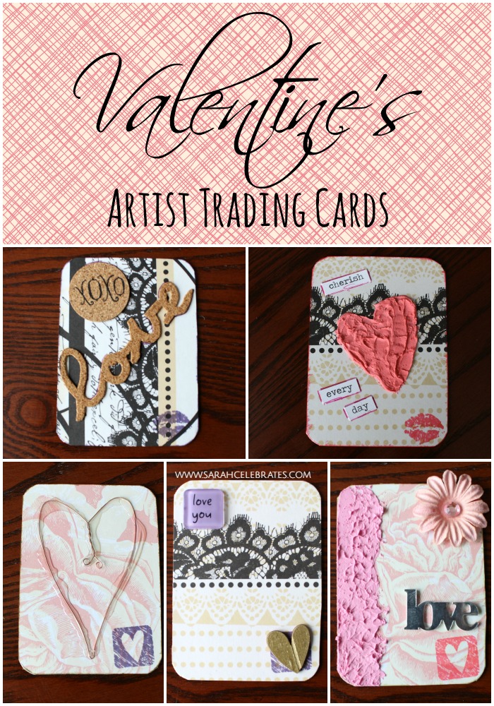ATCs, Valentines Artist Trading Cards #MixedMedia #atcs