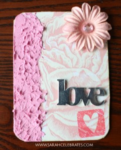 Valentines Artist Trading Cards - Flower love #MixedMedia #atcs