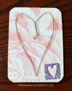 Valentines Artist Trading Cards - Wire Heart #MixedMedia #atcs