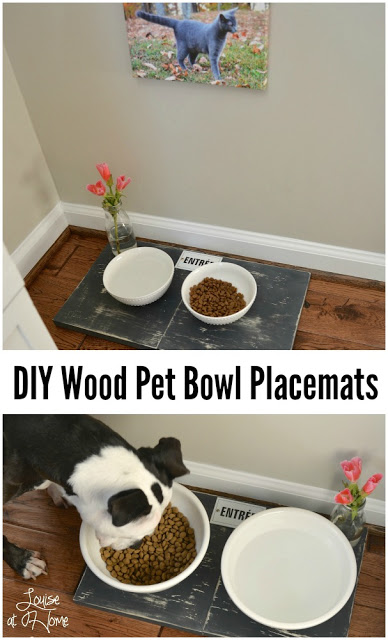 DIY Wood Pet Bowl Placemats