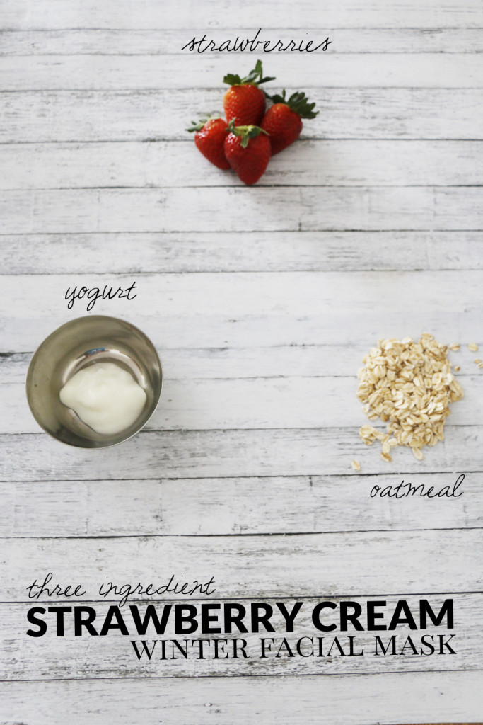 Three-Ingredient-Strawberry-Cream-Winter-Facial-Mask