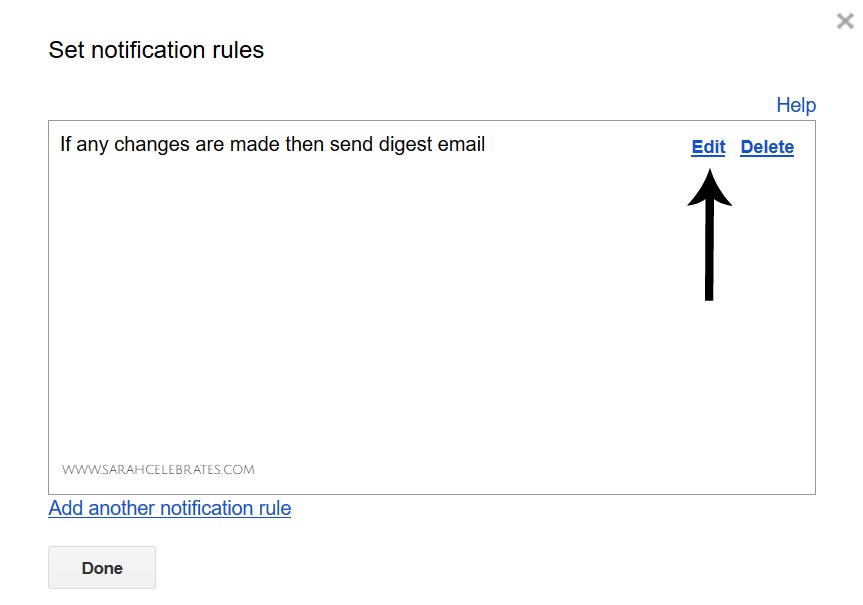 Join the Ultimate Linky List with Sarah Celebrates - Setting Notifications, Tools, Notifications, edit