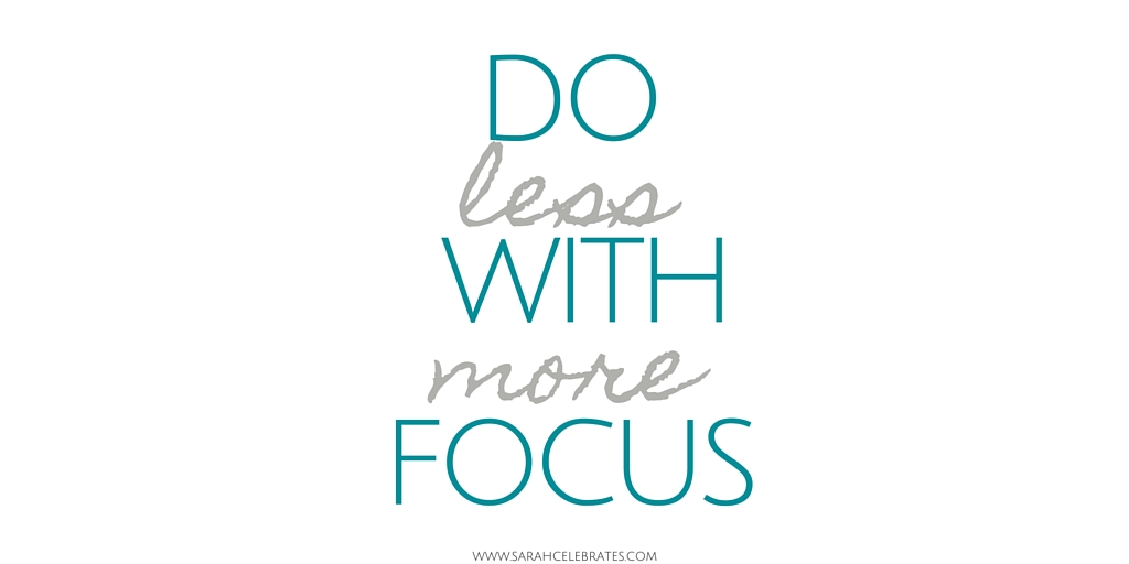 do less with more focus #MondayMotivation