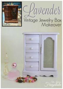 A Lavender Vintage Jewelry Box Makeover | #Pinbellish 42 Fave