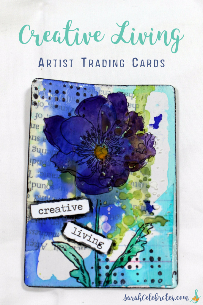 Artist Trading Cards (ATCs) - Creative Living, floral and butterflies