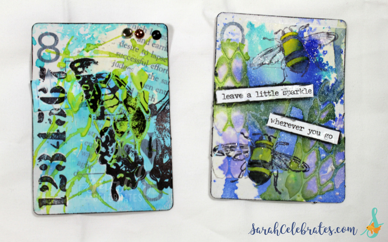 Artist Trading Cards (ATCs) - Creative Living, floral and butterflies